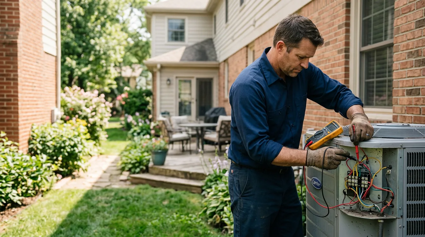 HVAC technician working near Ramona, KS